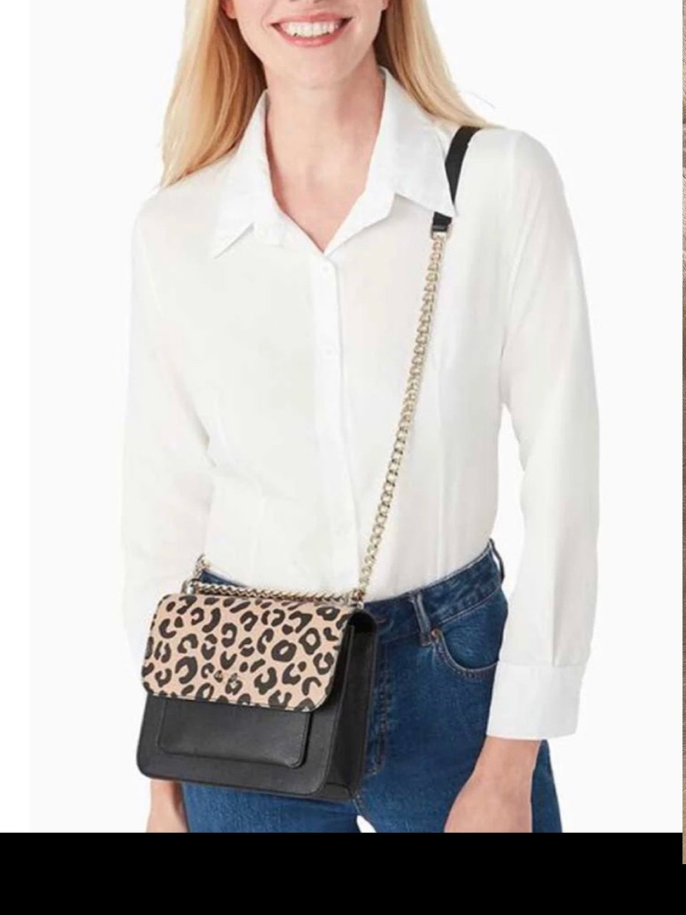 Kate Spade chain Graphic leopard Crossbody purse